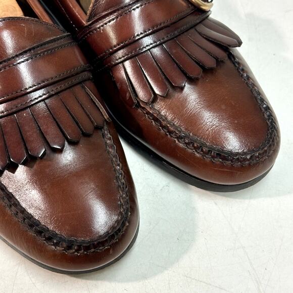 VERY GOOD Cole Haan Buckle Loafer Kiltie Handsewn Moc Made in Maine USA 10.5 D main image 10